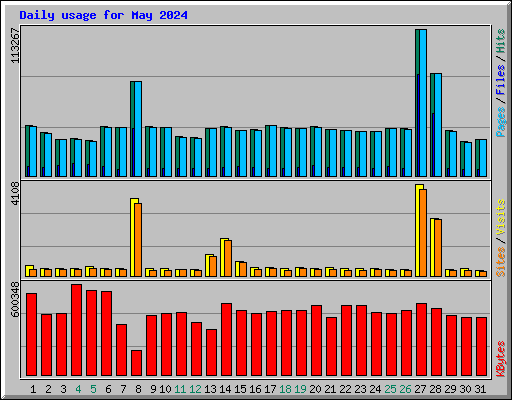 Daily usage for May 2024