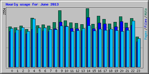 Hourly usage for June 2013