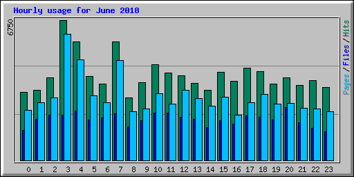 Hourly usage for June 2018