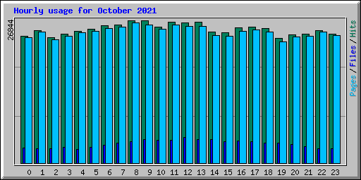 Hourly usage for October 2021