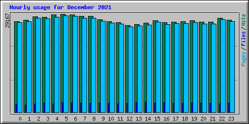 Hourly usage for December 2021