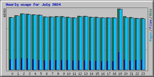 Hourly usage for July 2024